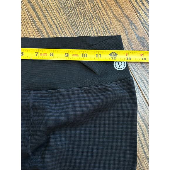 Pure Barre Size Medium Black Striped Compression Athletic Leggings NWOT - Picture 5 of 6